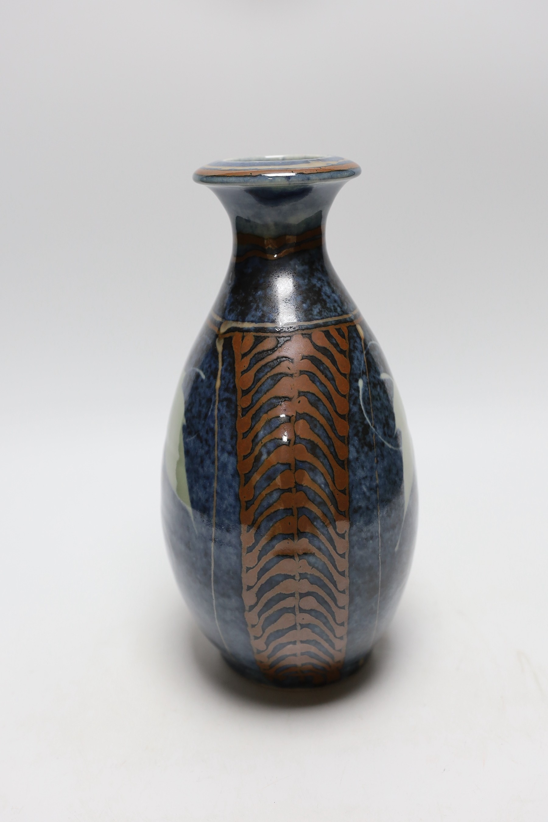 A David Frith studio pottery vase, 27cms high